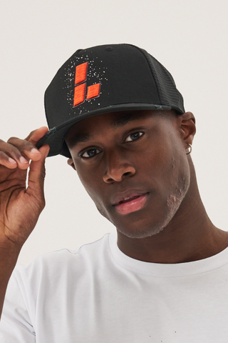 Cappello ibrido bionico - nero/arancione