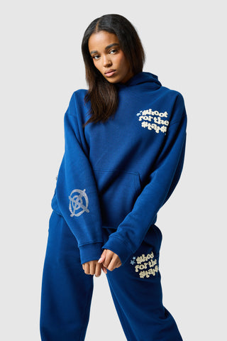 Womens Shoot For The Stars Hood - Ocean Navy