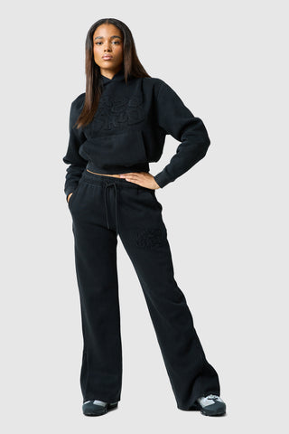 Womens Lrzo Wrld Applique Jogger - Black