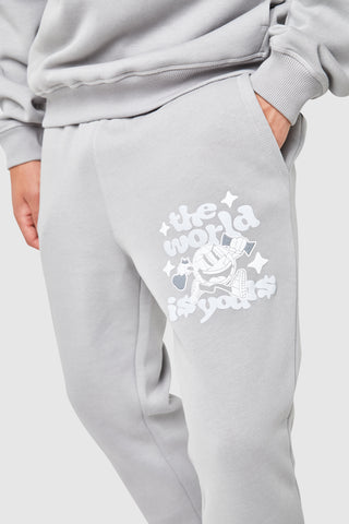 World Is Yours Trainingspak - Staalgrijs