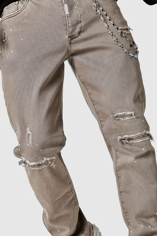 Enzo Painter Jean - Washed Taupe