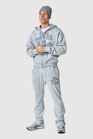 World Is Yours Fz Hood - Grey Marl