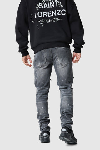 Diamante Dillon Jean - Charcoal