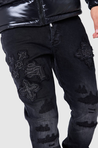 Icon Patch Jean - Black
