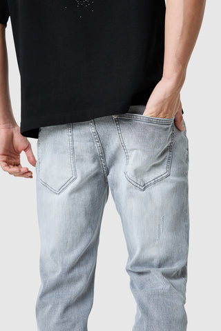 Stacked Jean - Light Grey