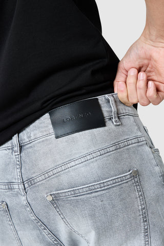 Stacked Jean - Light Grey