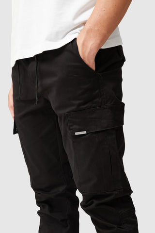 Pantaloni da carico a caldo - nero