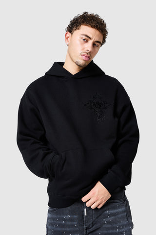 Icon Diamante Hood - Black